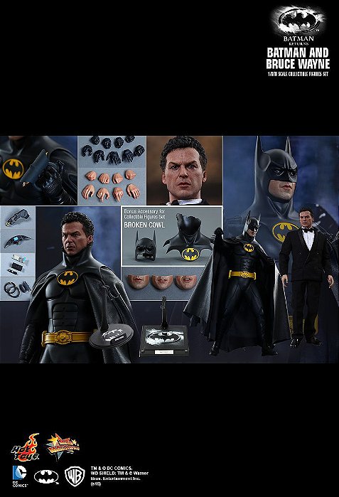 Batman & Bruce Wayne Batman Returns Hot Toys Escala 1/6 original