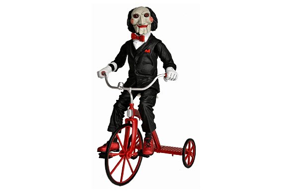 Billy com triciclo Jogos Mortais Neca Original