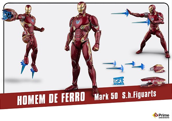 Homem de Ferro Mark 50 Vingadores Guerra infinita Marvel S.H. Figuarts Bandai Original