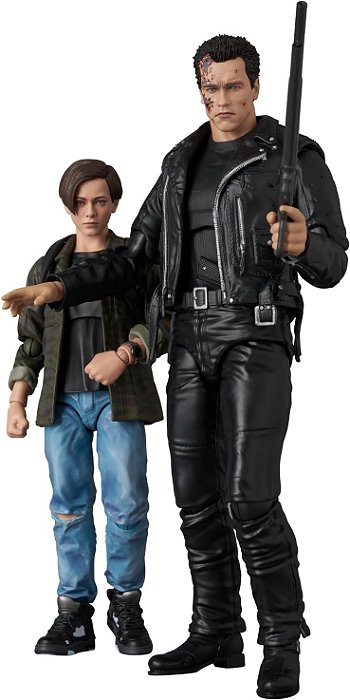 T-800 & John Connor Terminator 2 Judgment Day Mafex 280 Medicom Toy Original