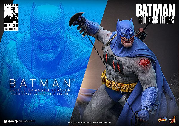 Batman Battle Damaged Version DC Comics Batman The Dark Knight Returns Comic Masterpiece Hot Toys Original