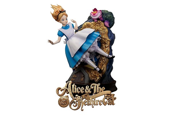 Alice & Cheshire Cat Disney's Alice in Wonderland Master Craft Figure Beast Kingdom Original