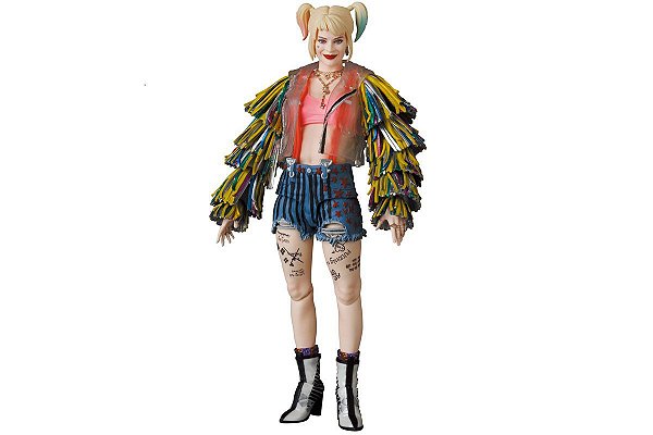 Arlequina Harley Quinn Caution Tape Jacket Ver. Aves de Rapina Arlequina e Sua Emancipação Fantabulosa Mafex 159 Medicom Toy Original