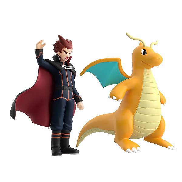 Lance e Dragonite Pokemon Scale World Bandai Original