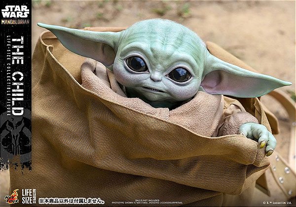 Baby Yoda Star Wars O mandaloriano Life-size Masterpiece Hot Toys Original