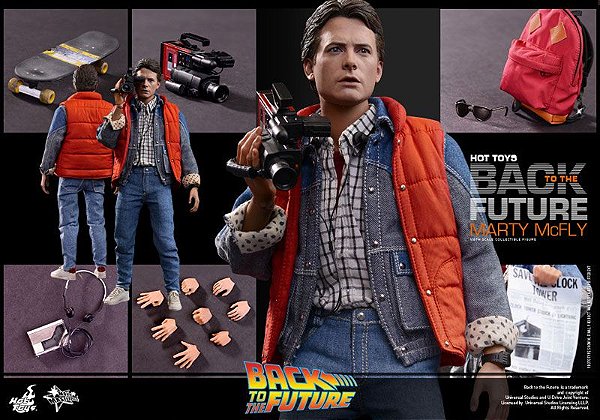 Marty McFly De volta para o futuro Movie Masterpiece Hot Toys Original