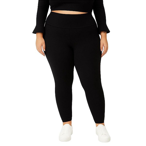 Calça Legging Power Plus Size Tamanhos Especiais Cós 15cm.