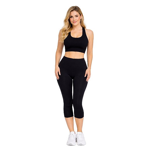 Calça Corsário Cós de 10cm Poliamida Power