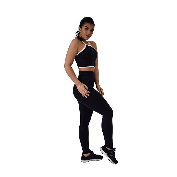 Calça Legging Cós de 15cm. em Suplex de Poliamida