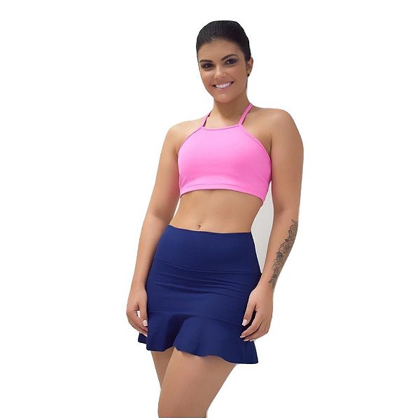Short saia Peplum em Suplex de Poliamida Ref:FC-F0541