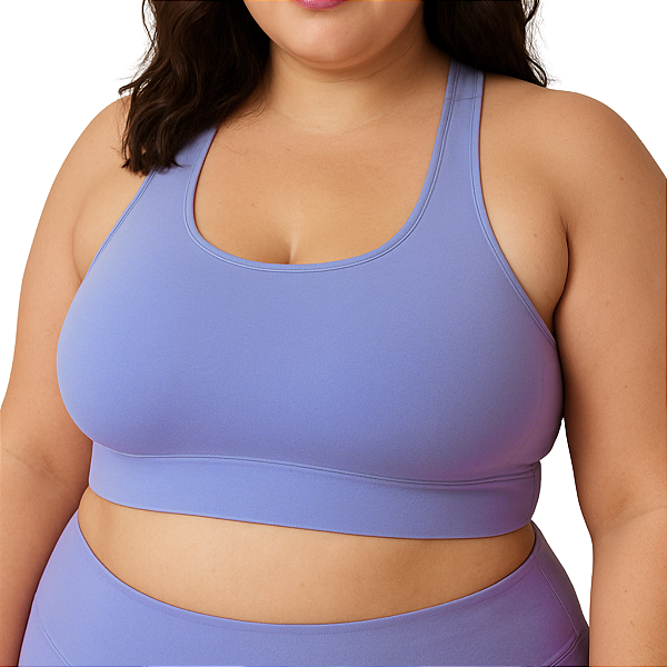 Top Nadador Plus Size Suplex Poliamida Lavanda