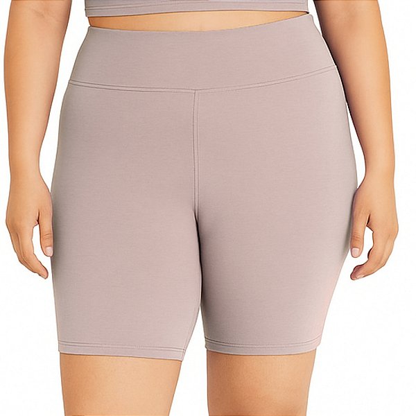 Bermuda Meia Coxa Fitness Feminina Plus Size Nude