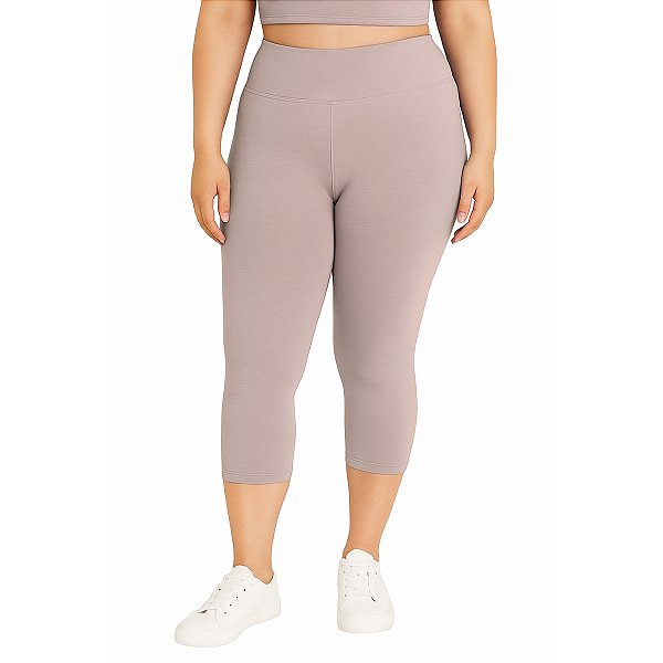 Calça Corsário Fitness Plus Size Nude