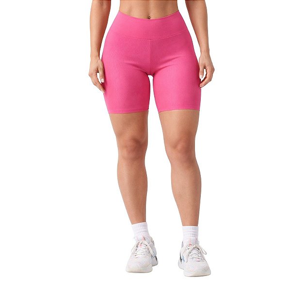 Short Fitness Feminino Canelado Goiaba