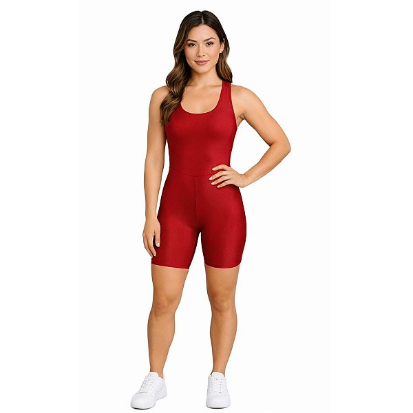 Macaquinho Canelado Feminino Bordô