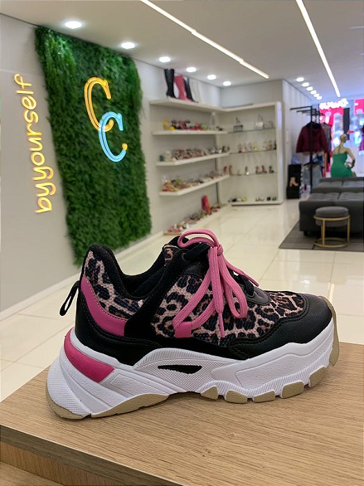 Tênis Sneaker Natalia Onça Pink