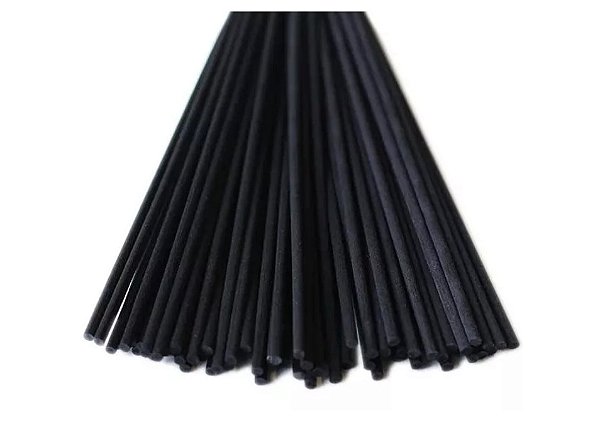 10 Varetas Fibra De Algodão 25cm Para Difusor Aromatizador ( Preta)