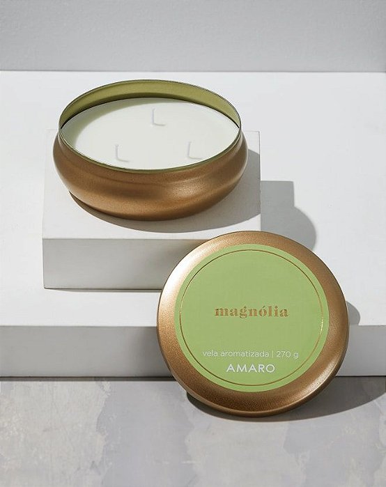 VELA AROMÁTICA COM 3 PAVIOS