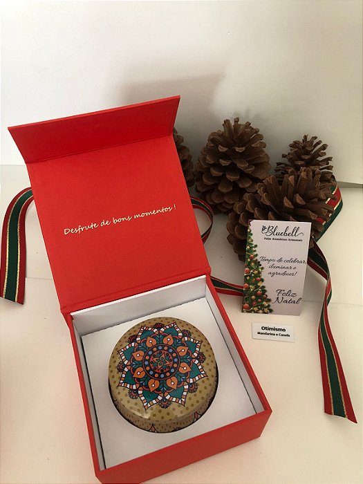 Vela Latinha Decorada - Otimismo Mandarina e Canela