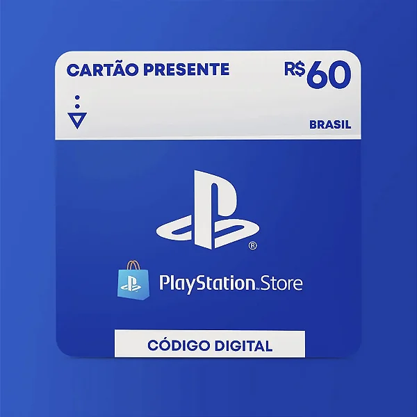 R$60 PlayStation Store - Cartão Presente Digital