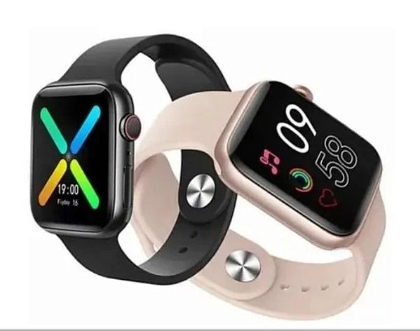 smartwatch rosa e preto