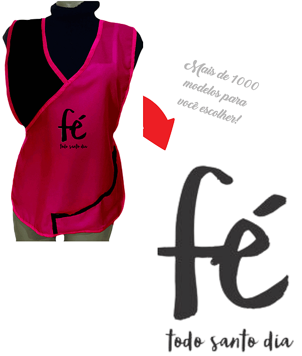 Avental Jaleco Bata Delta Professor Rosa Pink Oxford Premium, Bolso Lateral e Personalização Cristã Escolha a Escrita no Anuncio