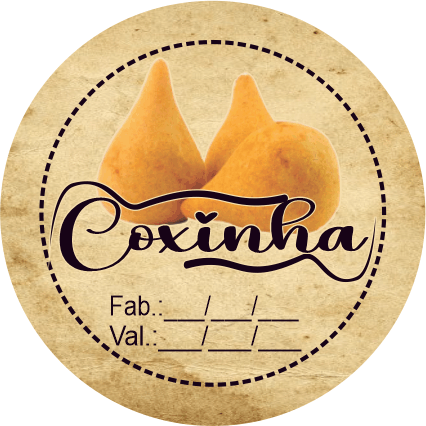 Adesivos e Etiquetas para Coxinhas Personalizado Profissionalize suas Embalagens Escolha o seu Modelo Favorito do Adesivo no Anuncio