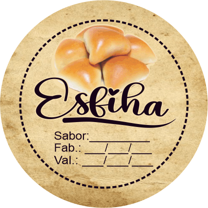 Adesivos e Etiquetas para Esfihas Personalizado Profissionalize suas Embalagens Escolha o seu Modelo Favorito do Adesivo no Anuncio