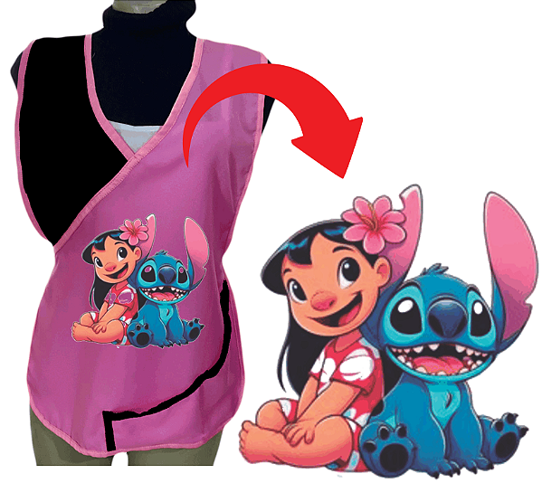 Avental Bata Jaleco Rosa Bebe Com Bolsos Oxford Personalizado Modelo Delta com Imagem  Desenhos Ilustrativo  Para Escolher no Anuncio