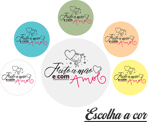 Adesivos e Etiquetas Feito A Mão e com Amor Personalizado Profissionalize suas Embalagens Escolha o seu Modelo Favorito do Adesivo no Anuncio