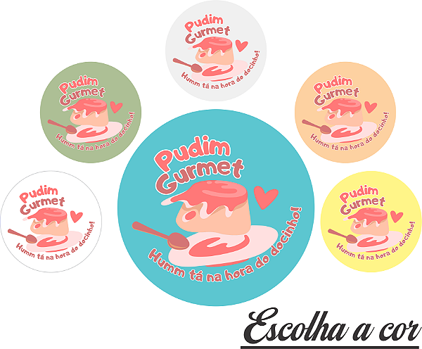 Adesivos e Etiquetas para Pudim Gourmet para Você Personalizado Profissionalize suas Embalagens Escolha o seu Modelo Favorito do Adesivo no Anuncio