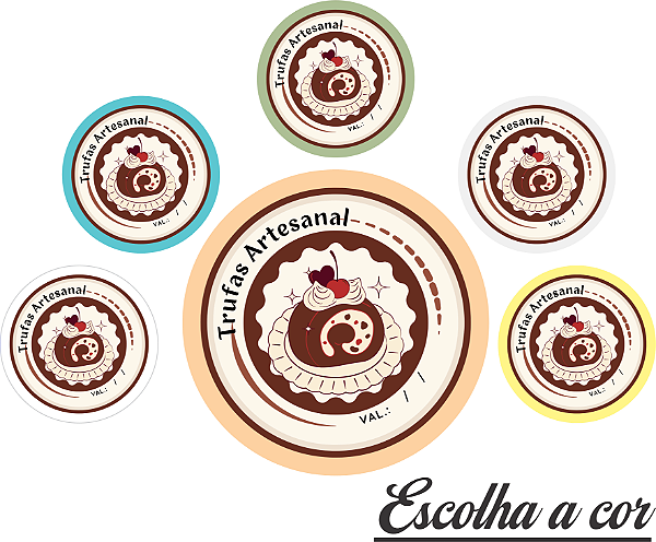 Adesivos e Etiquetas para Trufas Artesanais para Você Personalizado Profissionalize suas Embalagens Escolha o seu Modelo Favorito do Adesivo no Anuncio