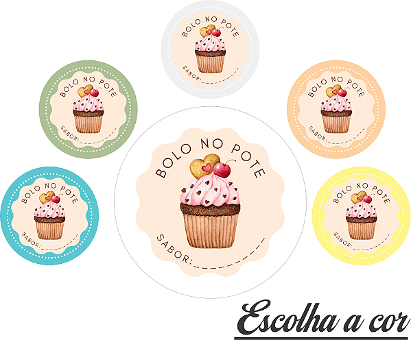 Adesivos e Etiquetas para Bolo no Pote para Você Personalizado Profissionalize suas Embalagens Escolha o seu Modelo Favorito do Adesivo no Anuncio