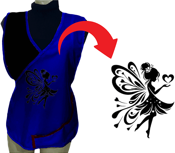 Avental Bata Jaleco Azul Com Bolsos Oxford Personalizado Modelo Delta com Imagem  Desenhos Ilustrativo  Para Escolher no Anuncio