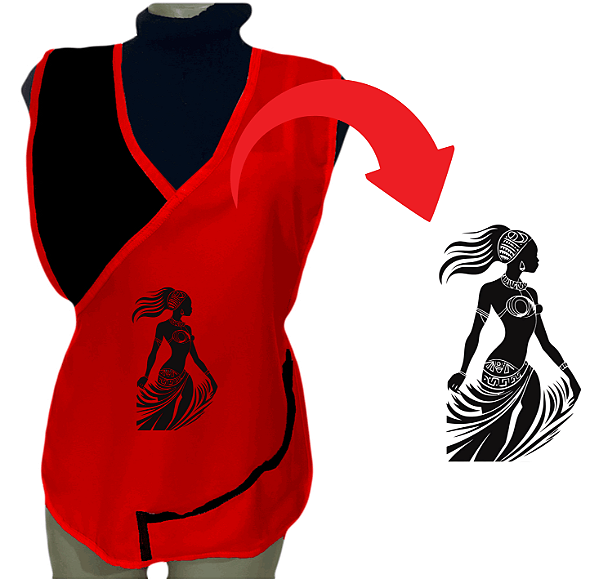 Avental Bata Jaleco Vermelho Com Bolsos Oxford Personalizado Modelo Delta com Imagem  Desenhos Ilustrativo  Para Escolher no Anuncio
