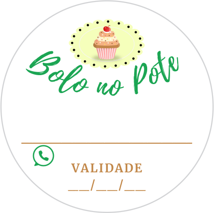 Adesivos e Etiquetas Bolo no Pote Personalizado Profissionalize suas Embalagens Escolha o seu Modelo Favorito do Adesivo no Anuncio