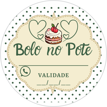 Adesivos e Etiquetas Bolo no Pote Personalizado Profissionalize suas Embalagens Escolha o seu Modelo Favorito do Adesivo no Anuncio