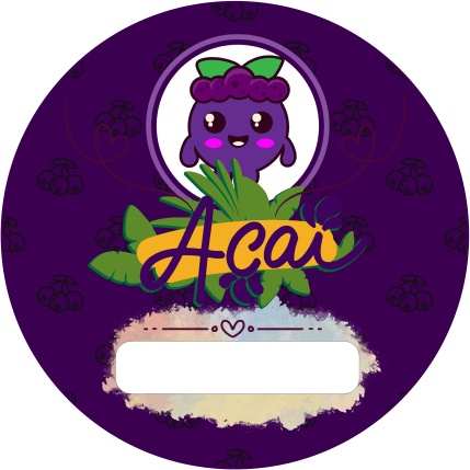 Adesivos e Etiquetas Açaí Personalizado Profissionalize suas Embalagens Escolha o seu Modelo Favorito do Adesivo no Anuncio