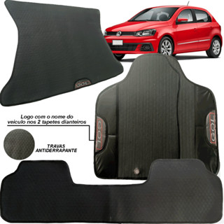 Tapete Emborrachado Ecológico KIT 3 Peças + Tapete Porta Malas Gol G7 G8