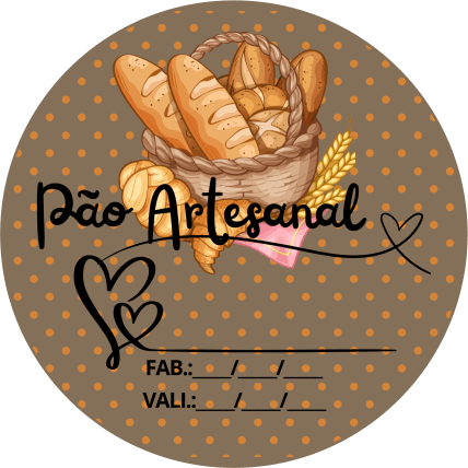 Adesivos e Etiquetas Pão Artesanal Personalizado Profissionalize suas Embalagens Escolha o seu Modelo Favorito do Adesivo no Anuncio