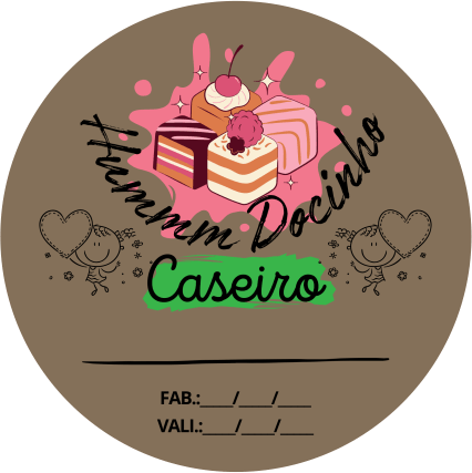 Adesivos e Etiquetas Docinhos Caseiros Personalizado Profissionalize suas Embalagens Escolha o seu Modelo Favorito do Adesivo no Anuncio