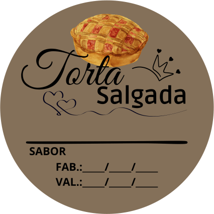 Adesivos e Etiquetas Torta Salgada Personalizado Profissionalize suas Embalagens Escolha o seu Modelo Favorito do Adesivo no Anuncio