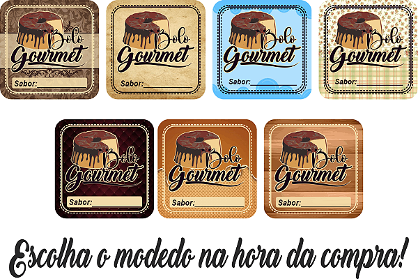 Adesivos e Etiquetas Bolo Gourmet Personalizado Profissionalize suas Embalagens Escolha o seu Modelo Favorito do Adesivo no Anuncio