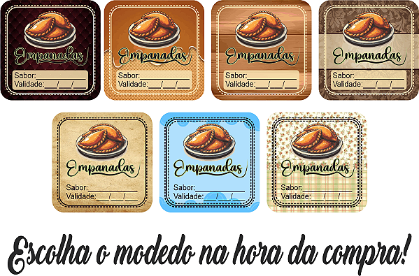 Adesivos e Etiquetas Empanadas Personalizado Profissionalize suas Embalagens Escolha o seu Modelo Favorito do Adesivo no Anuncio