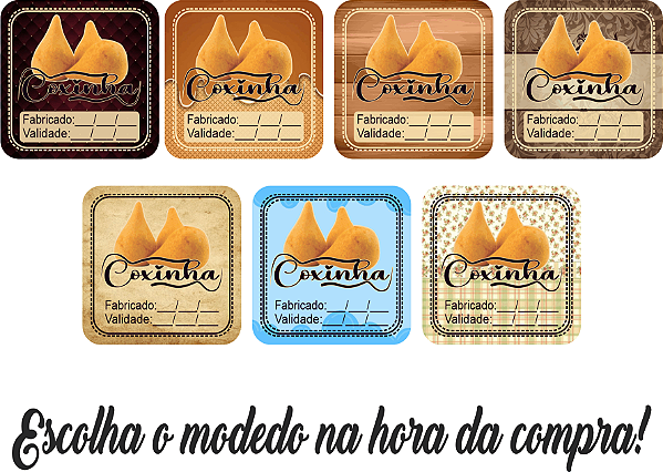 Adesivos e Etiquetas Coxinha Personalizado Profissionalize suas Embalagens Escolha o seu Modelo Favorito do Adesivo no Anuncio