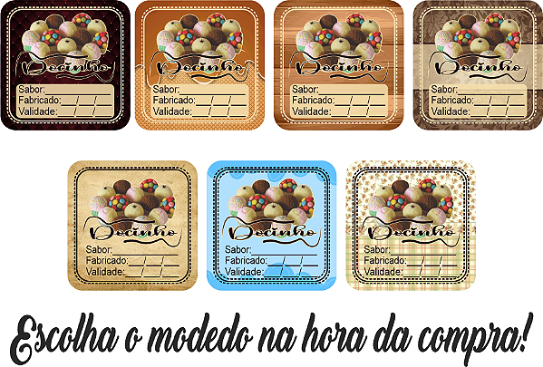 Adesivos e Etiquetas Docinhos  Personalizado Profissionalize suas Embalagens Escolha o seu Modelo Favorito do Adesivo no Anuncio