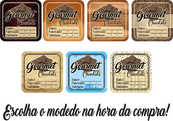 Adesivos e Chocolate Gourmet Personalizado Profissionalize suas Embalagens Escolha o seu Modelo Favorito do Adesivo no Anuncio