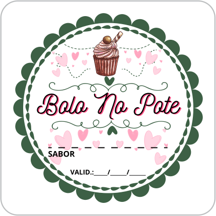 Adesivos e Etiquetas Bolo no Pote Personalizado Profissionalize suas Embalagens Escolha o seu Modelo Favorito do Adesivo no Anuncio