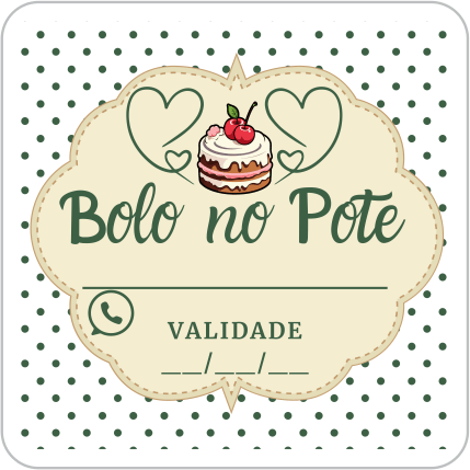 Adesivos e Etiquetas Bolo no Pote Personalizado Profissionalize suas Embalagens Escolha o seu Modelo Favorito do Adesivo no Anuncio