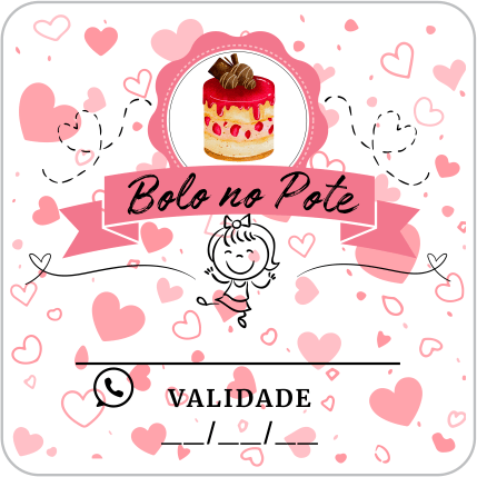 Adesivos e Etiquetas Bolo no Pote Personalizado Profissionalize suas Embalagens Escolha o seu Modelo Favorito do Adesivo no Anuncio